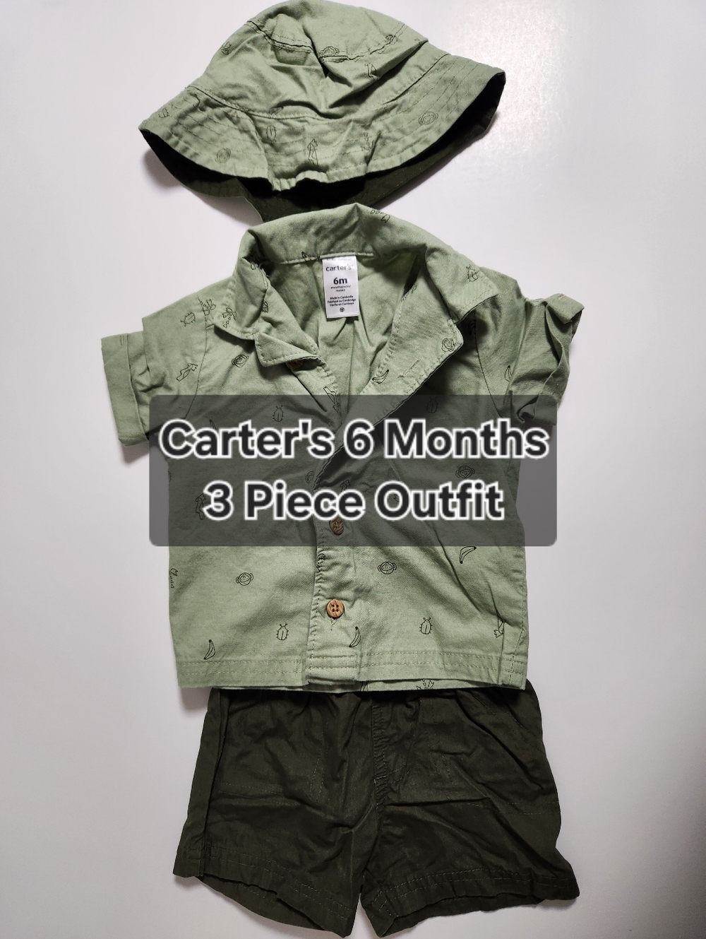 Carter's 6 Month Summer Outfit 3 Piece Bundle